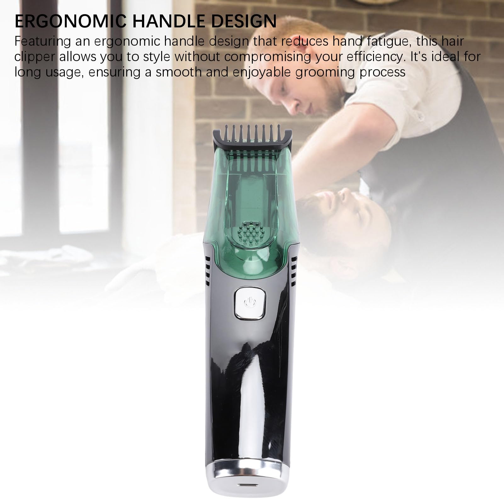 Vakuum-Haarschneider, Haarschneider, Geräuschloses Pflegeset, Schnurrbart, Koteletten, LED-Vakuum-Haarschneider, Geräuschloser, Leichter Haarschneider für Effiziente Haarschnitte