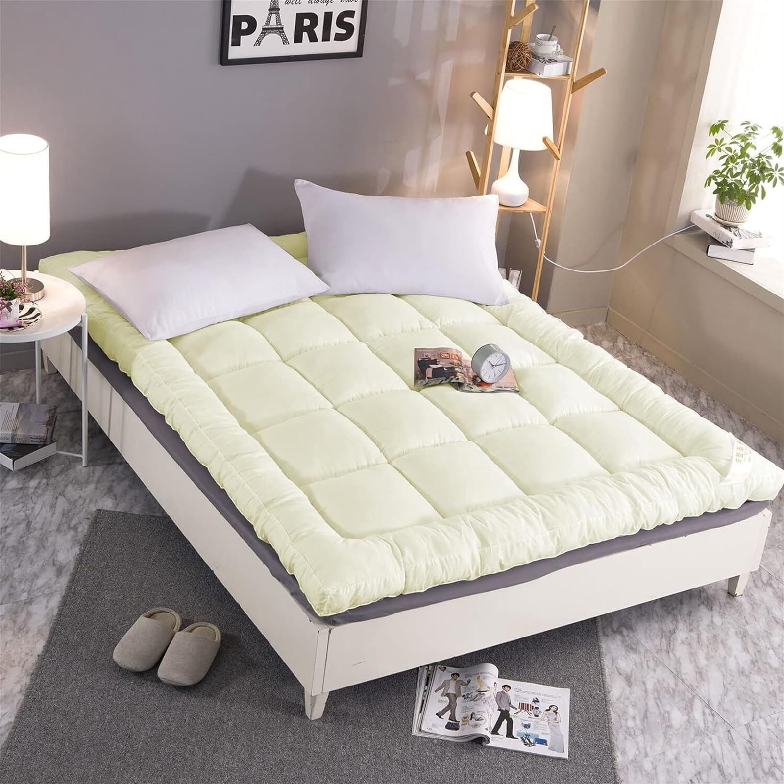 Colchón de futón de Suelo de Terciopelo de plumón, tamaño Completo King Queen, colchón de Suelo japonés, colchón de Tatami for Cama de Invitados, colchón for Dormir for Dormitorio de Estudiantes (Col