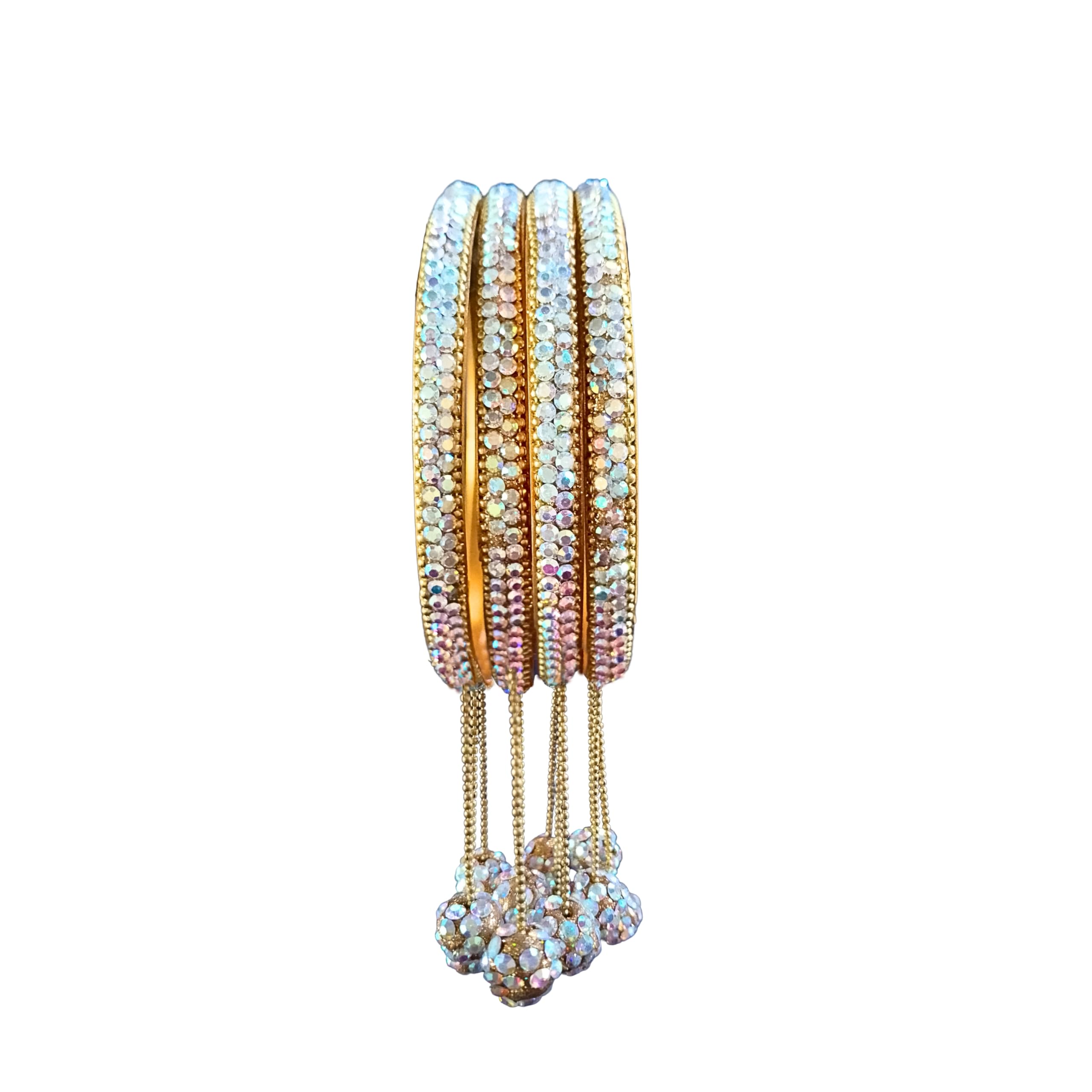 ZEVAR FACTORY Multicolor Stone Latkan Bangles for Women and Girls | Panjabi Latkan Bangles Pack of 4 (2.4) (B0CQLZ7M9C) Amazon Price History, Amazon Price Tracker