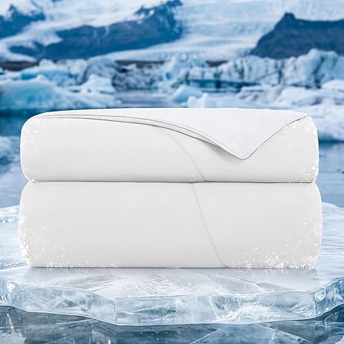 Miniatura 12 de Topcee Edredón Refrescante Tamaño Queen (90"x90") - Manta Refrescante de Tacto Frío Duradero para Personas que Duermen con Calor - Q-max>0.45 Diseño