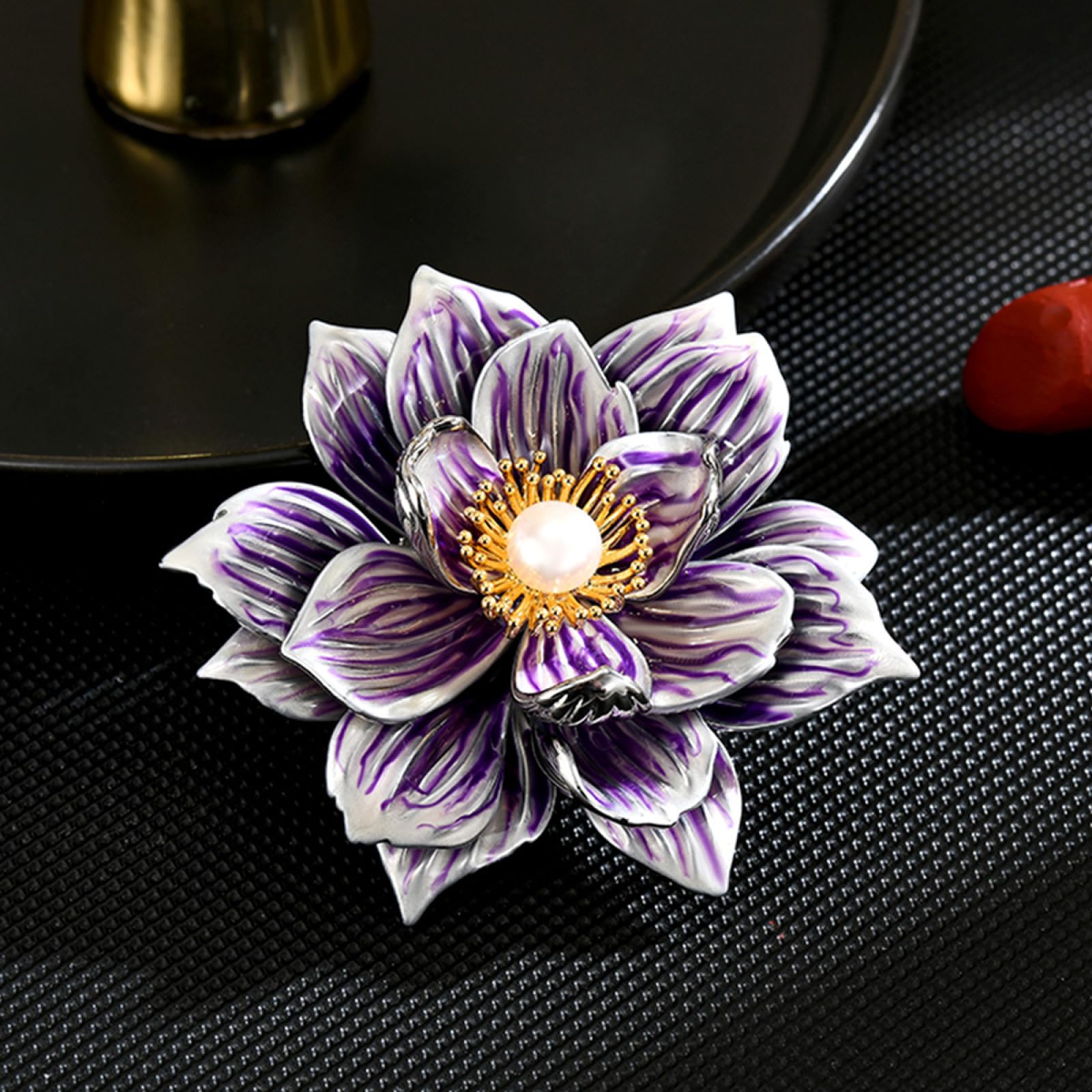 Corpetto variopinto dell'anemone della perla del fermaglio magnetico floreale dello smalto