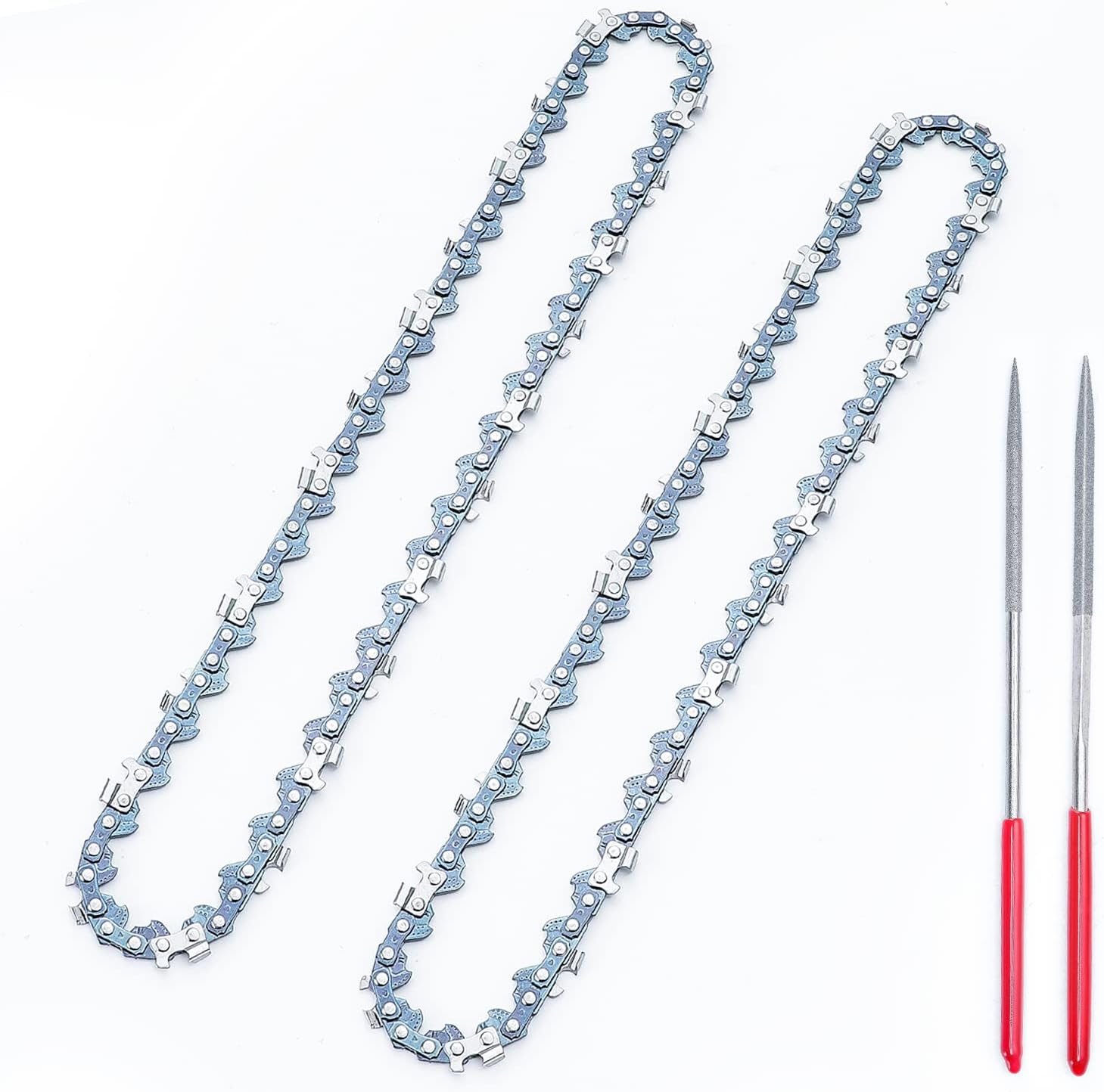 Mini Chainsaw Chain Replacement 8 Inch for 8 Inch Bar-2 PCAK, 043" Gauge, 1/4" LP Pitch, 47 Drive Links Fits Seesii And All Brands Mini Chainsawã€ÂFree Chain Sharpener File Inclded】