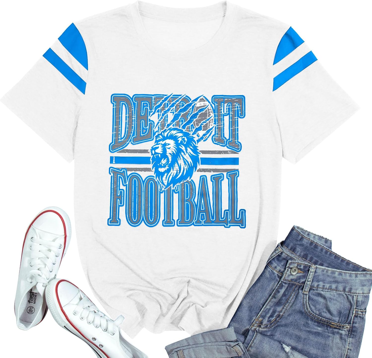 Football Shirt Women Game Day Shirts Football Team Fans Jersey Tops