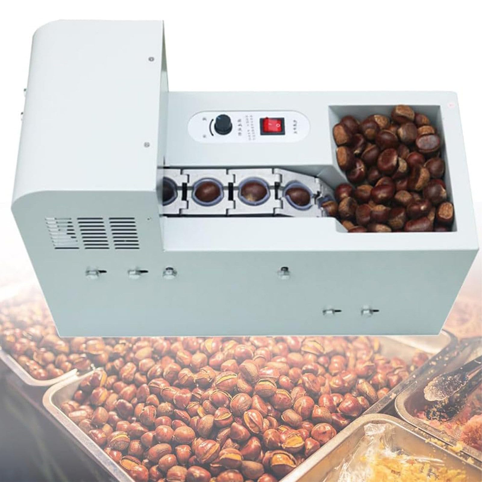 Descascaradora automática de castañas, Herramienta Comercial de Alta eficiencia para descascarar castañas, Cascanueces eléctrico fácil de Usar.