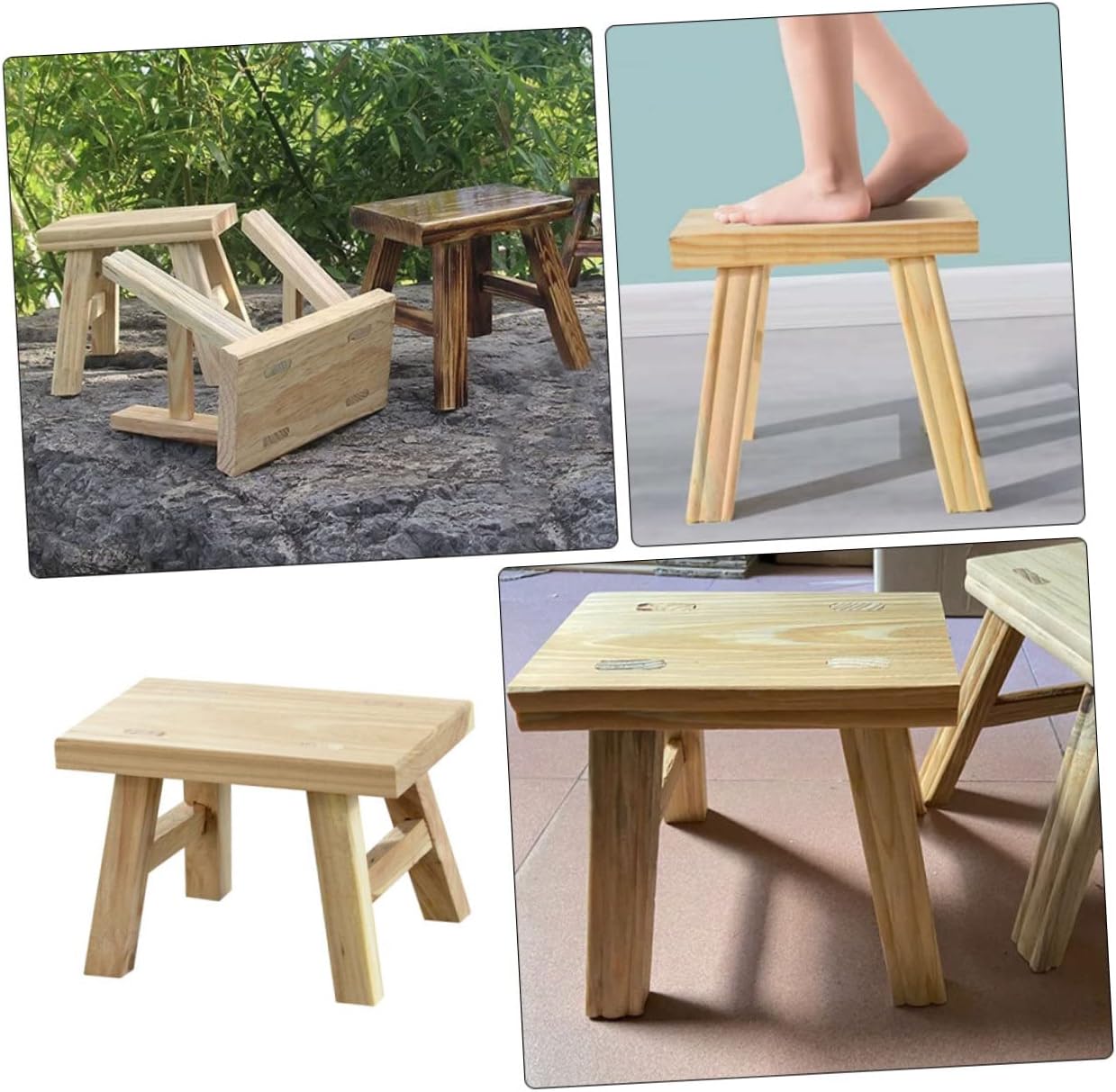 Alipis Household Boy Girl Step Stool Foot Stool for Bathroom Kitchen Bedroom Non- Design Lightweight and Safe for Toddlers for Shoe Changing and Daily Use