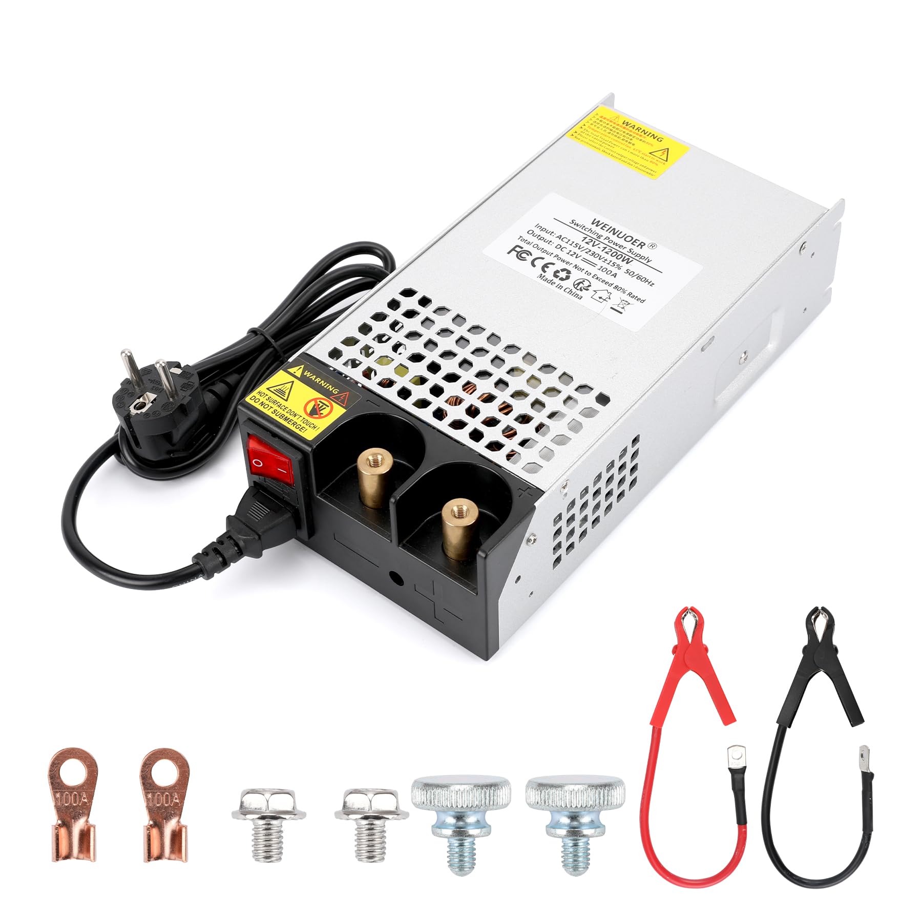 Alimentatore DC 12V 100A 1200W - Convertitore AC 220V A DC, Per Elettronica - Foto 6