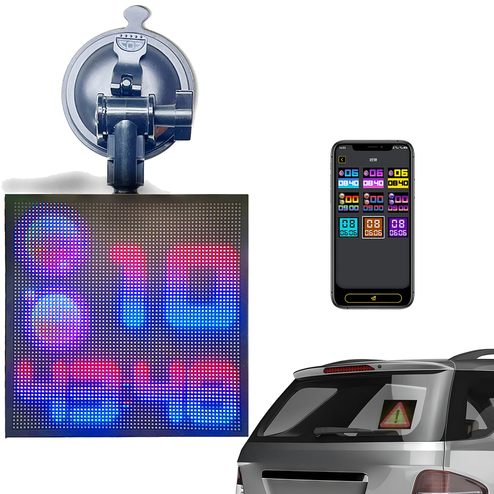 Pantalla de Píxel de Automóvil para Personalizar Mensajes y Videos en Ventana