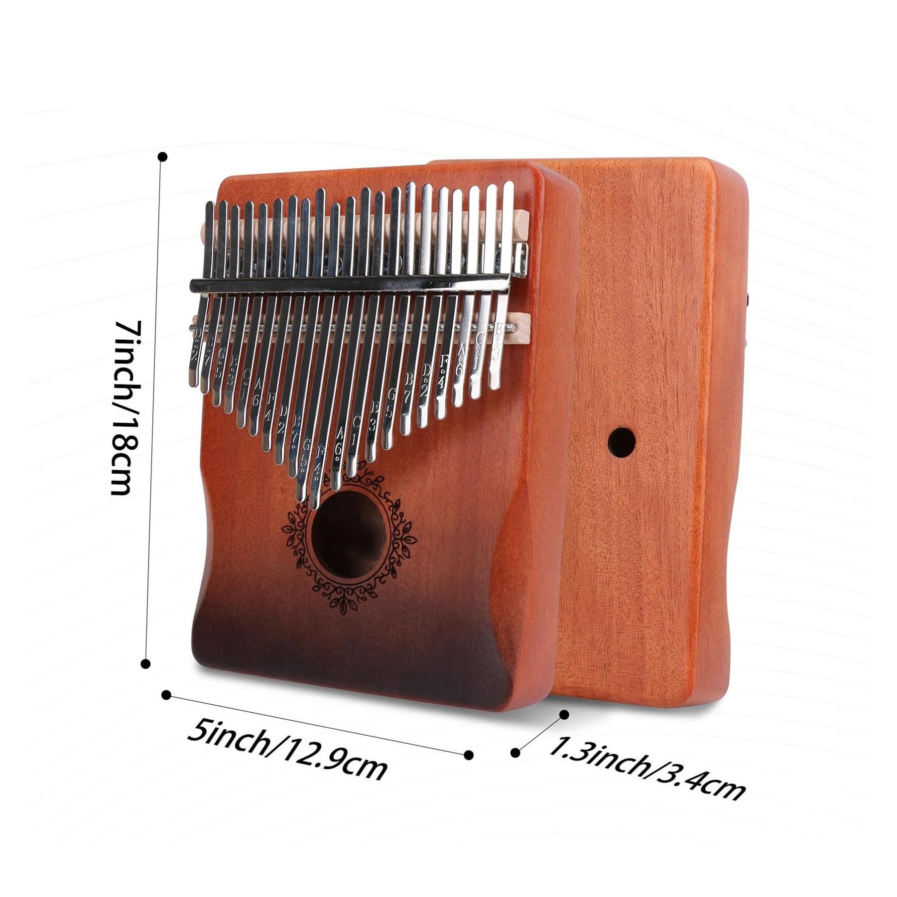 Kalimba De 21 Teclas Estilo Retro Portátil Con Martillo De Afinación Adecuado Para Principiantes Y Profesionales
