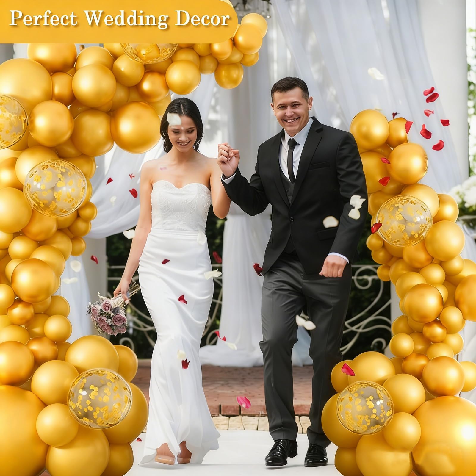 Ballonbogen-Ständer-Set, frei biegbar, 2,5 m und 1,5 m Halbbogen-Ballonständer | Ballonständer für Boden, Hintergrunddekoration für Hochzeit, Geburtstag, Abschlussfeier, Weihnachten, Halloween