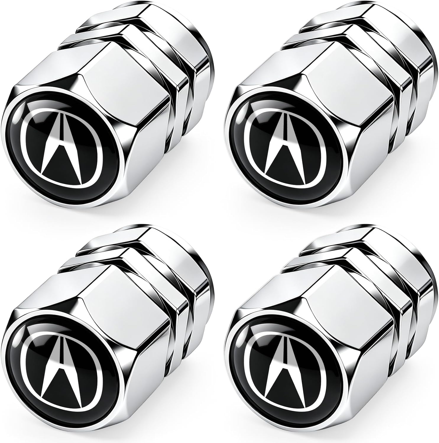 Tire Valve Stem Caps for Toyota Metal Car Wheel Air caps Auto Valve Stem Caps Accessories 4 Pcs Black