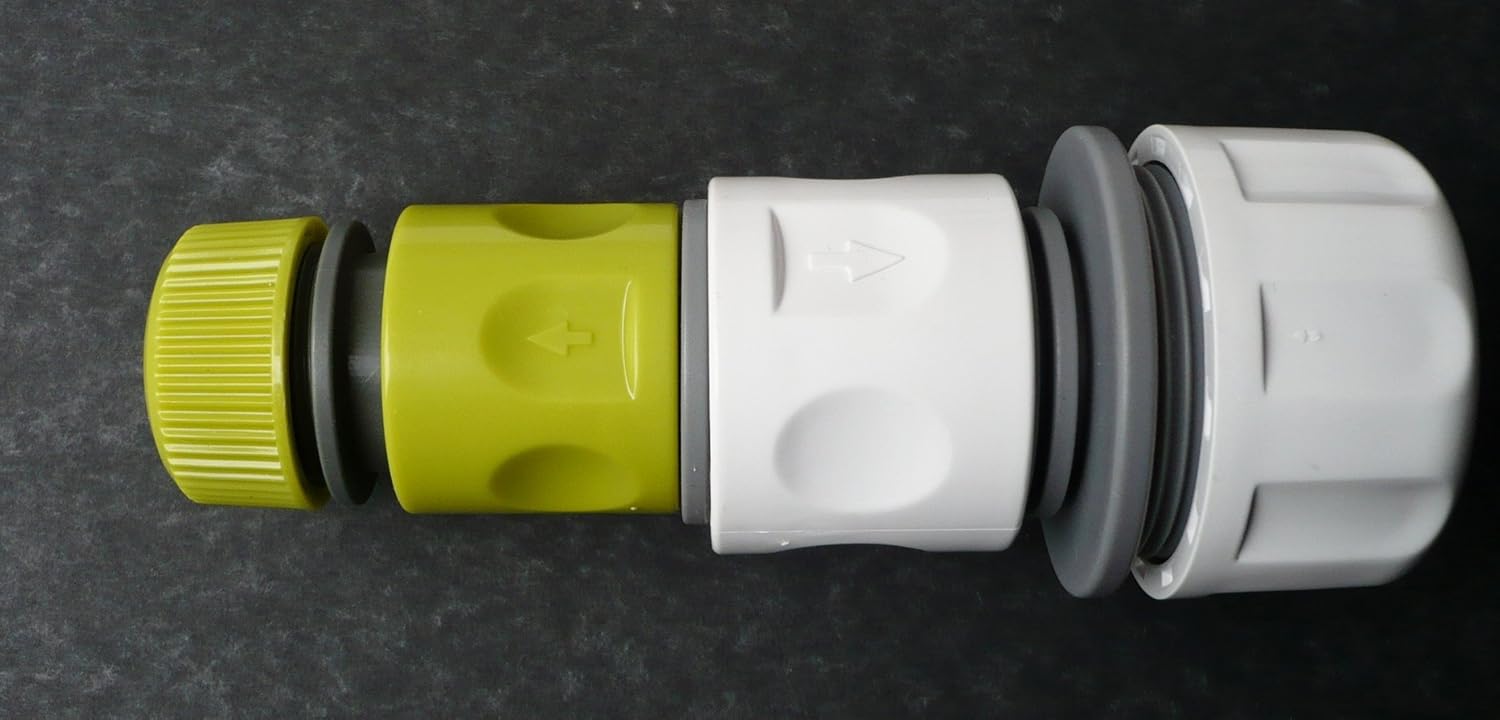 SnapOn Hose Joiner/Reducer. Joins 1/2" to 1" Hose. C/w Female Hose