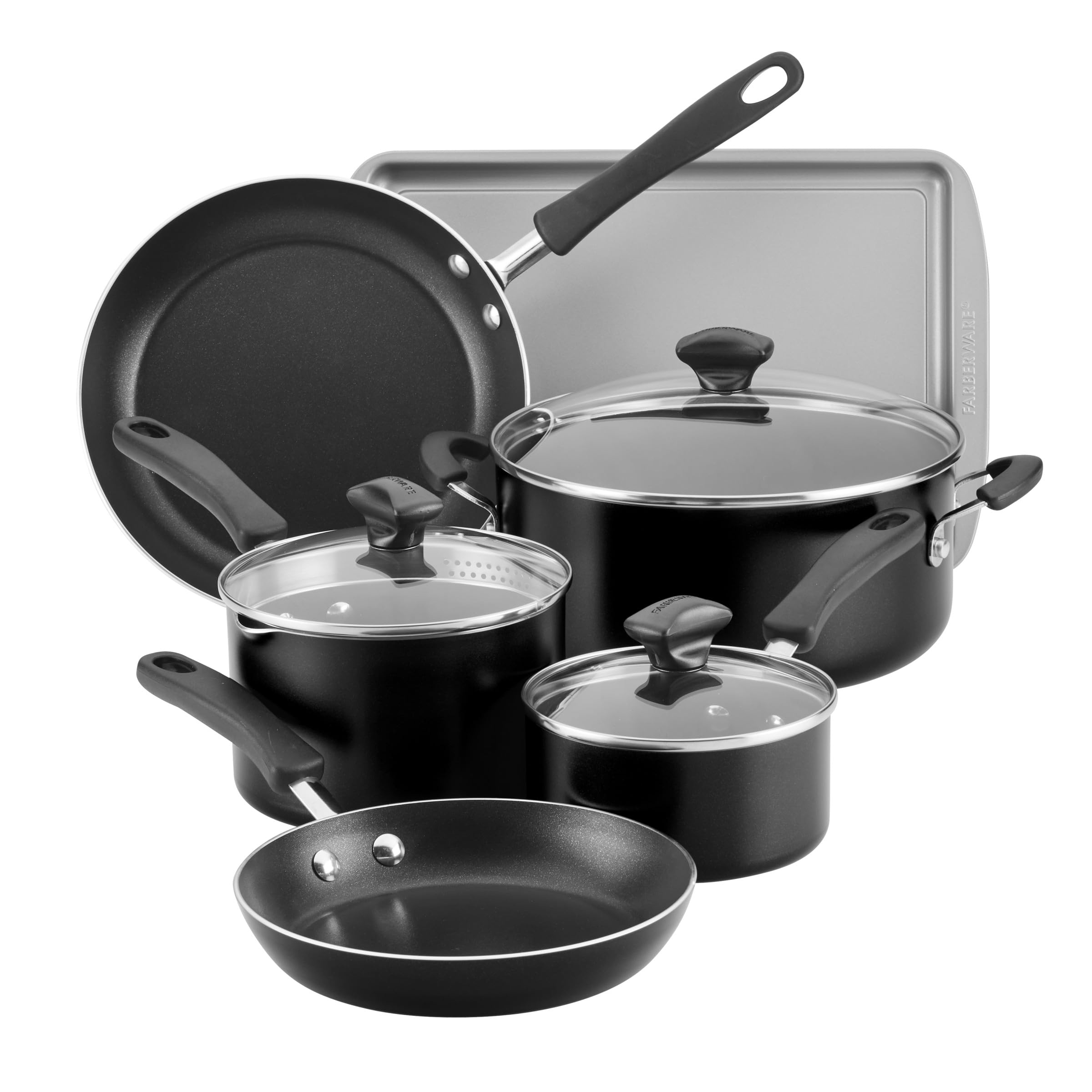Farberware Cookstart DiamondMax | Set Di 2 Padelle Antiaderenti 20 E 25 Cm | Alluminio, Lavabili In Lavastoviglie E Forno - 6