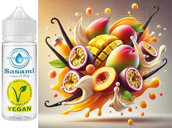 Tropical Velvet Bliss - مركّز بنكهة فاكهة العاطفة والخوخ والمانجو والفانيليا - نباتي - ساسامي - 10 مل
