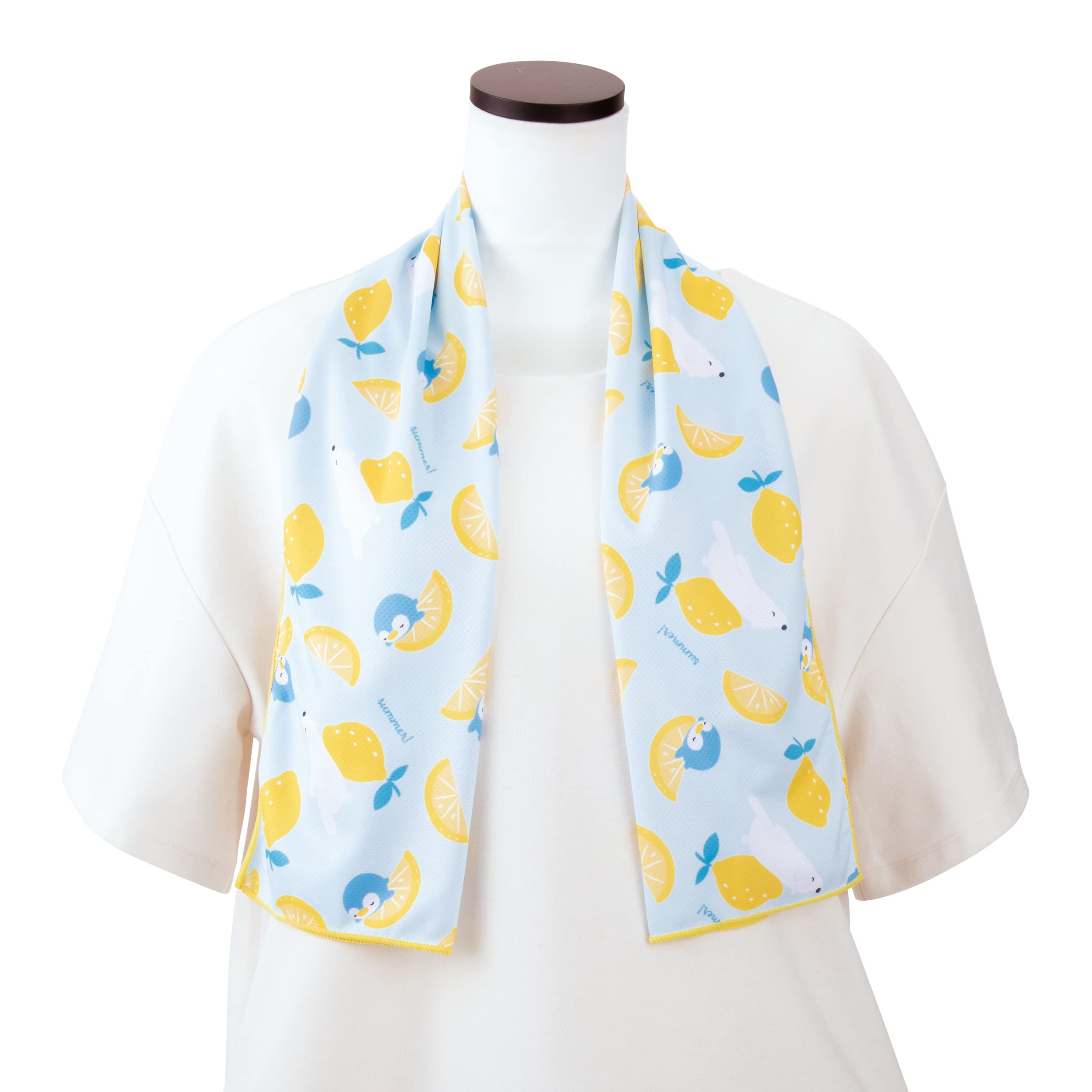 LIV HEART Libuhahato 14024-01 Cool Towel, Leisure Cool Nemu Nemu (Total Length: Approx. 39.4 inches (100 cm), UV Protection, Cooling Material