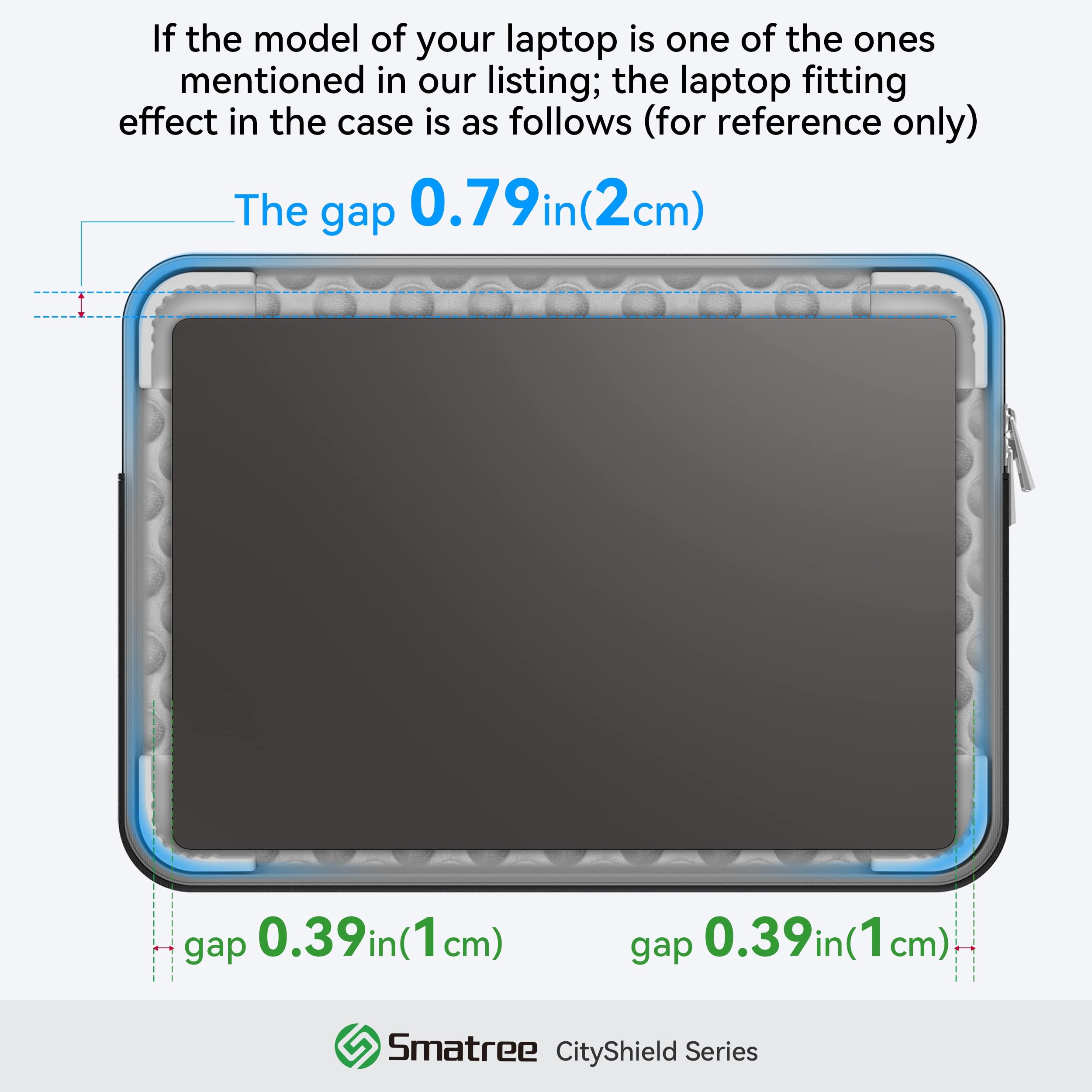 Smatree CityShield Etui na ramię na laptopa 39.6–40.6 cm MSI Thin A15 AI B8V/GF65 cienkie, do Prestige 16 AI Evo B1M/CreatorPro M15 A11U/Cyborg 15 A12V, do etui MSI Bravo 15 A4DDR (MC04)