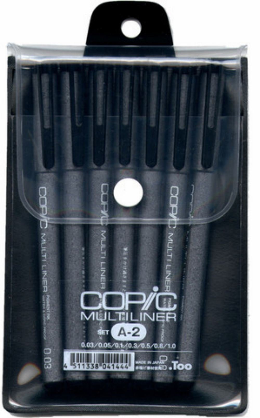 Copic multiliners noirs A-2 feutre pointe fine liner dessin technique manga - 2