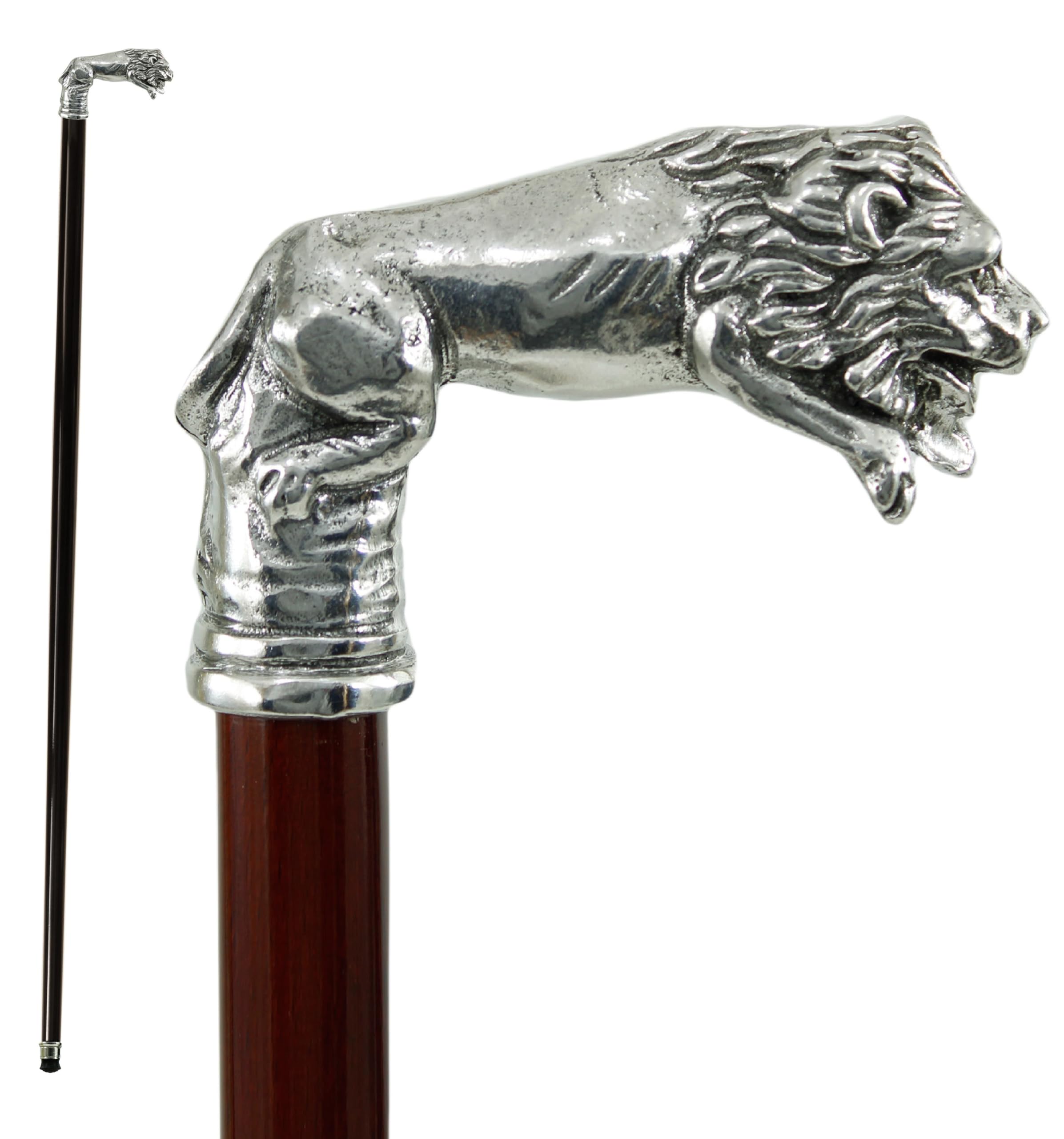 Bastones de Madera para Hombre y Mujer, león. Bastón Elegante y sólido