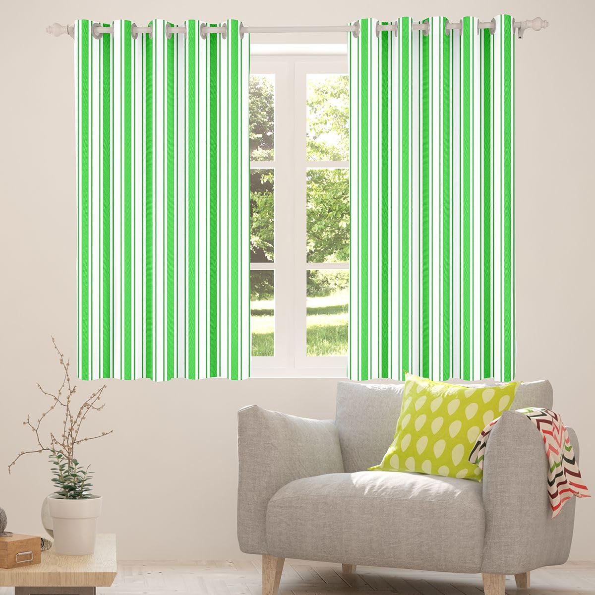Homewish Streifen Vorhänge 137x117(HxB)