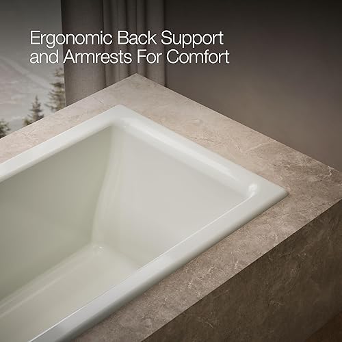 Miniatura 21 de KOHLER Tea-for-Two® 66" x 36" bañera empotrada o empotrada Blanco