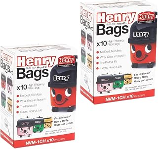 Numatic Henry Hoover Vacuum Cleaner 2 X 10 Pack Dust Bags NVM 1B/1C & NVM 1C/2