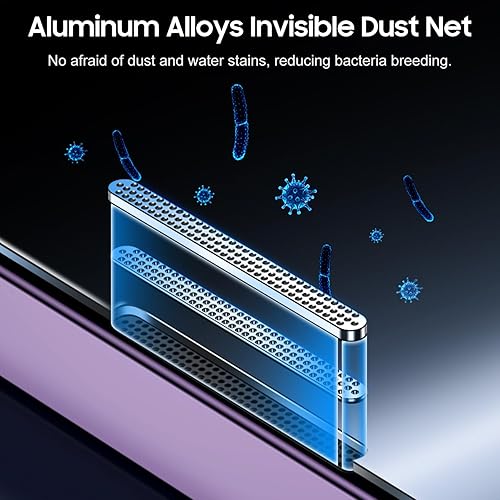 Miniatura 2 de UniqueMe Protector de pantalla para iPhone 14 Pro Max, paquete de 2 unidades, kit de polvo automático película de vidrio templado antiarañazos 10