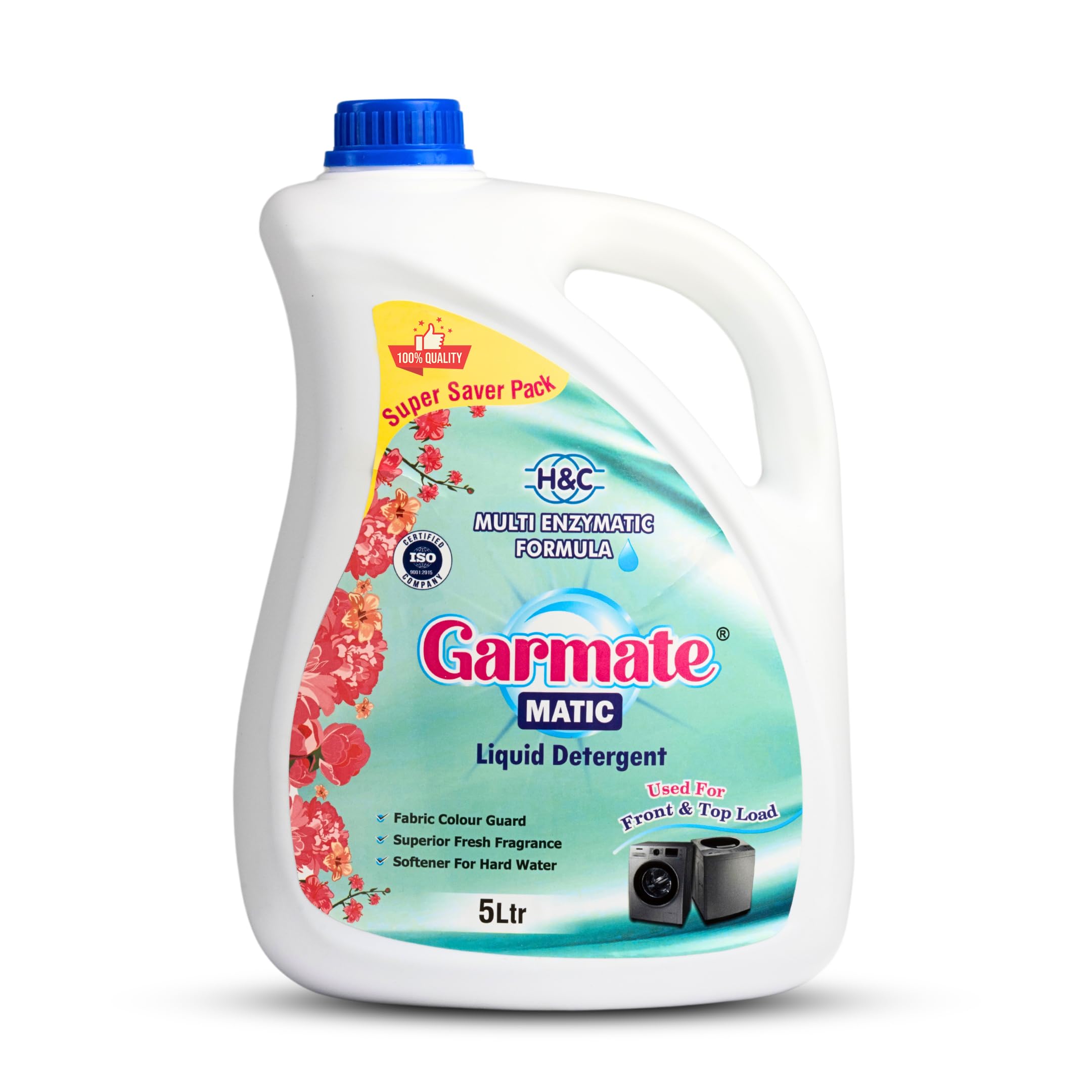 GARMATE Matic Liquid Detergent 5 Liters Suitable for Front & Top Load Washing Machines (B08WHF6Z5K) Amazon Price History, Amazon Price Tracker