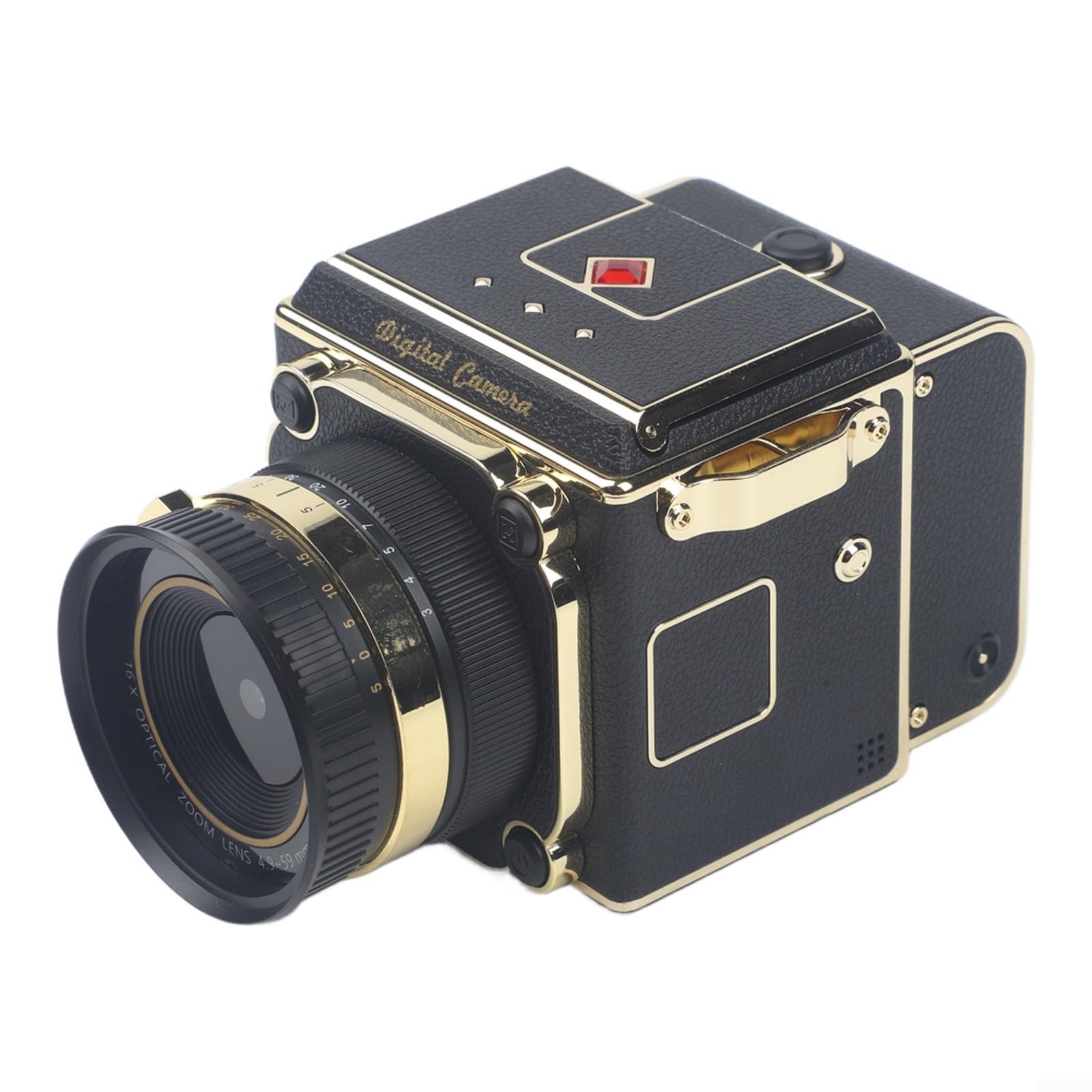 Fotocamera digitale retrò da 54 MP, registrazione video 4K FHD per mini fotocamera compatta con autofocus, leggera e videocamera per vlogging per bambini e adulti, da viaggio, colore nero
