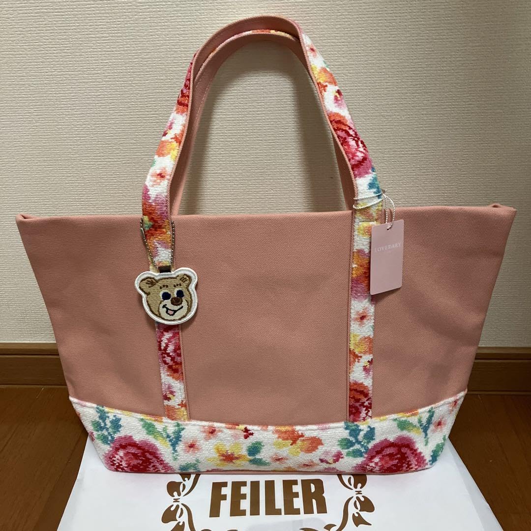 Amazon.co.jp: フェイラー テディチャーム付き トートバッグ 大 