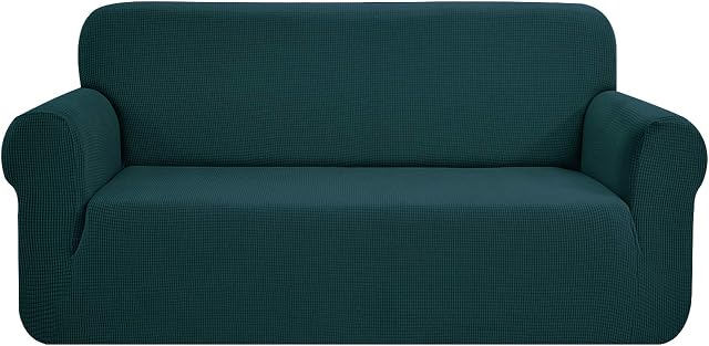 SAMSTEX Stylish Sofa Cover Stretch 1-Piece Sofa Slipcovers High Stretch Sofa Covers 3 Seater Thick Soft Sofa Protector Machine Washable Non Slip Couch Covers (3 Seater, Teal )