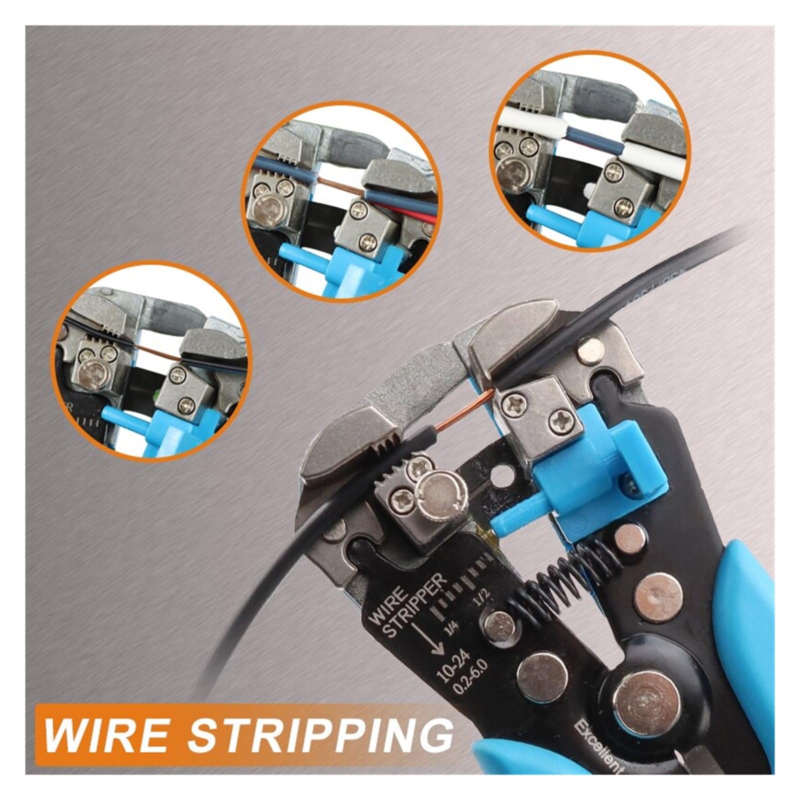 Herramienta de crimpado, pelacables, alicates multiherramienta, cortador pelacables automático 3 en 1, reparación de cables for electricistas.
