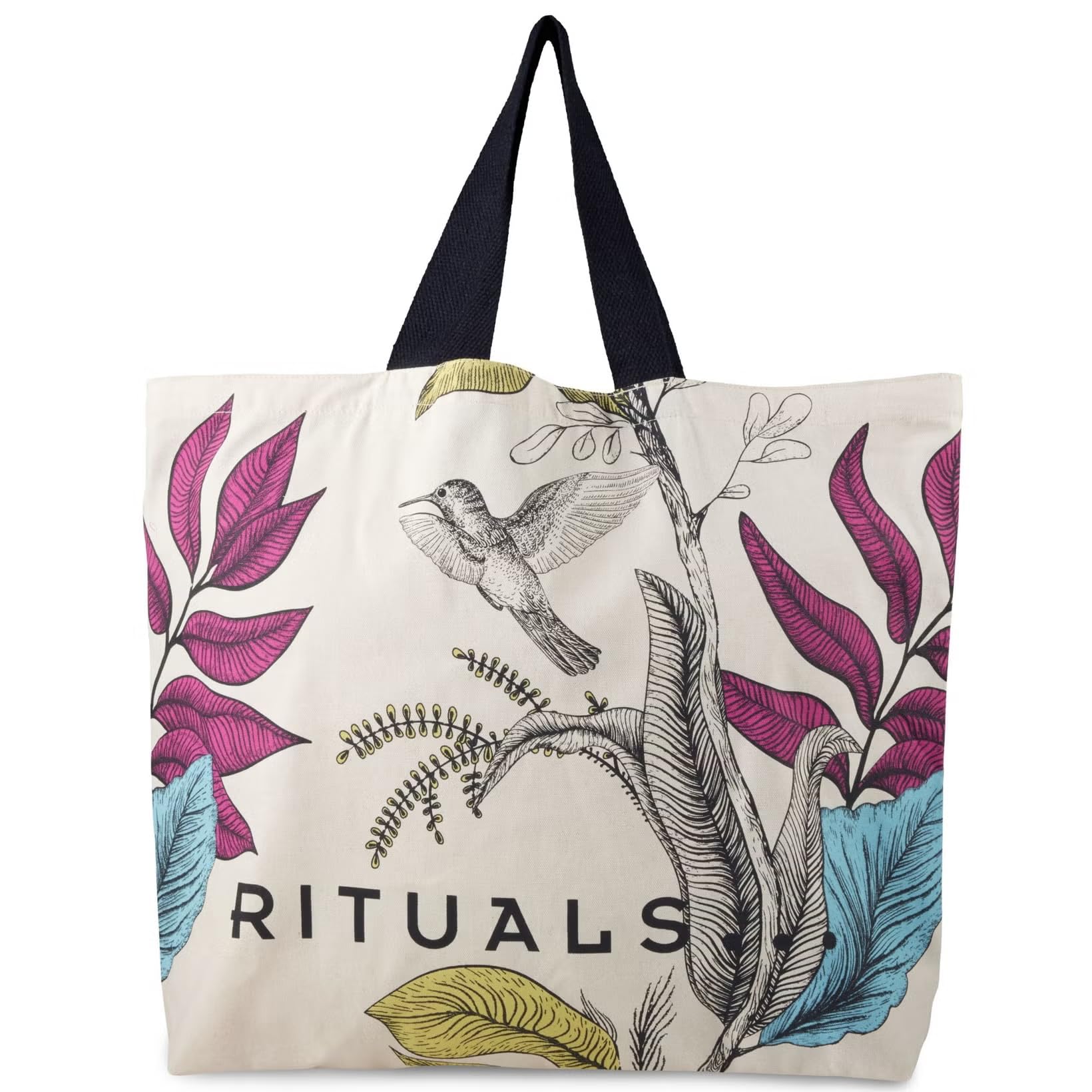 RITUALS Große Strandtasche Sommer Gestreift Baumwolle Canvas Mehrfarbig 45 x 40 cm
