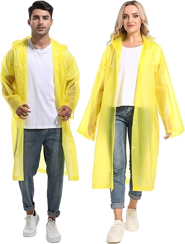 Miniatura 4 de Ponchos de lluvia para adultos, impermeables, reutilizables, para supervivencia, resistentes, militares, impermeables, 2 paquetes de abrigo de