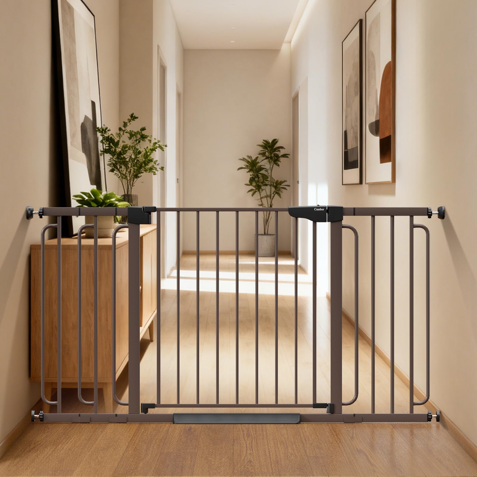 Cumbor 30-40.6 in Baby Gate for Stairs and Doorways, Dog Gate Indoor Black — Amazon image 23