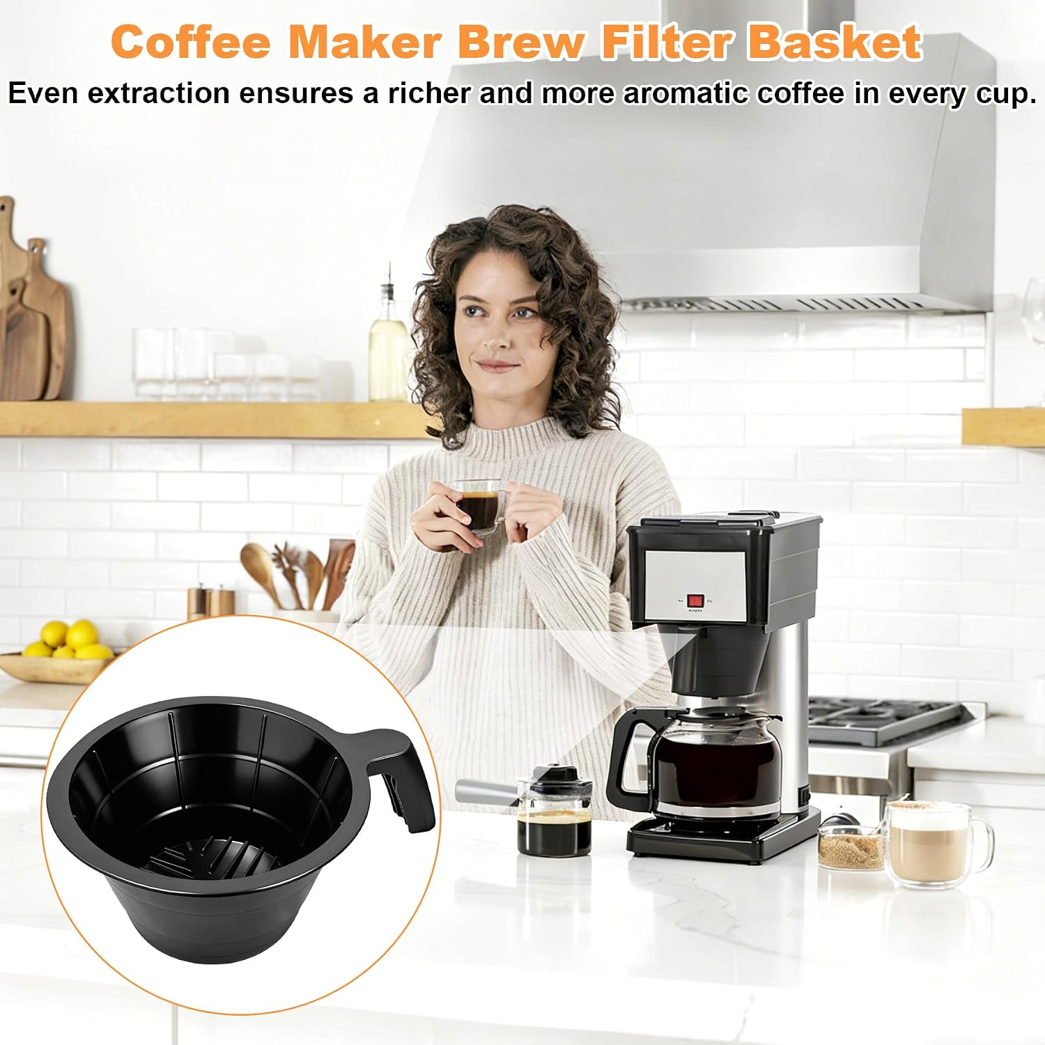 38766.0002 Brew Funnel Basket Replacement for Bunn Coffee Machines, Compatible with BX, BT, BTX, GR, Velocity Series Brewers, Black Durable Coffee Filter Holder