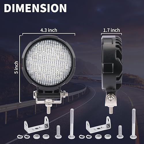 Miniatura 3 de YCHOW-TECH Cápsulas de luz LED difusa, 2 unidades de 4 pulgadas, 160 W, luces de trabajo todoterreno, luz de zanja, lámpara antiniebla, cola IP68,