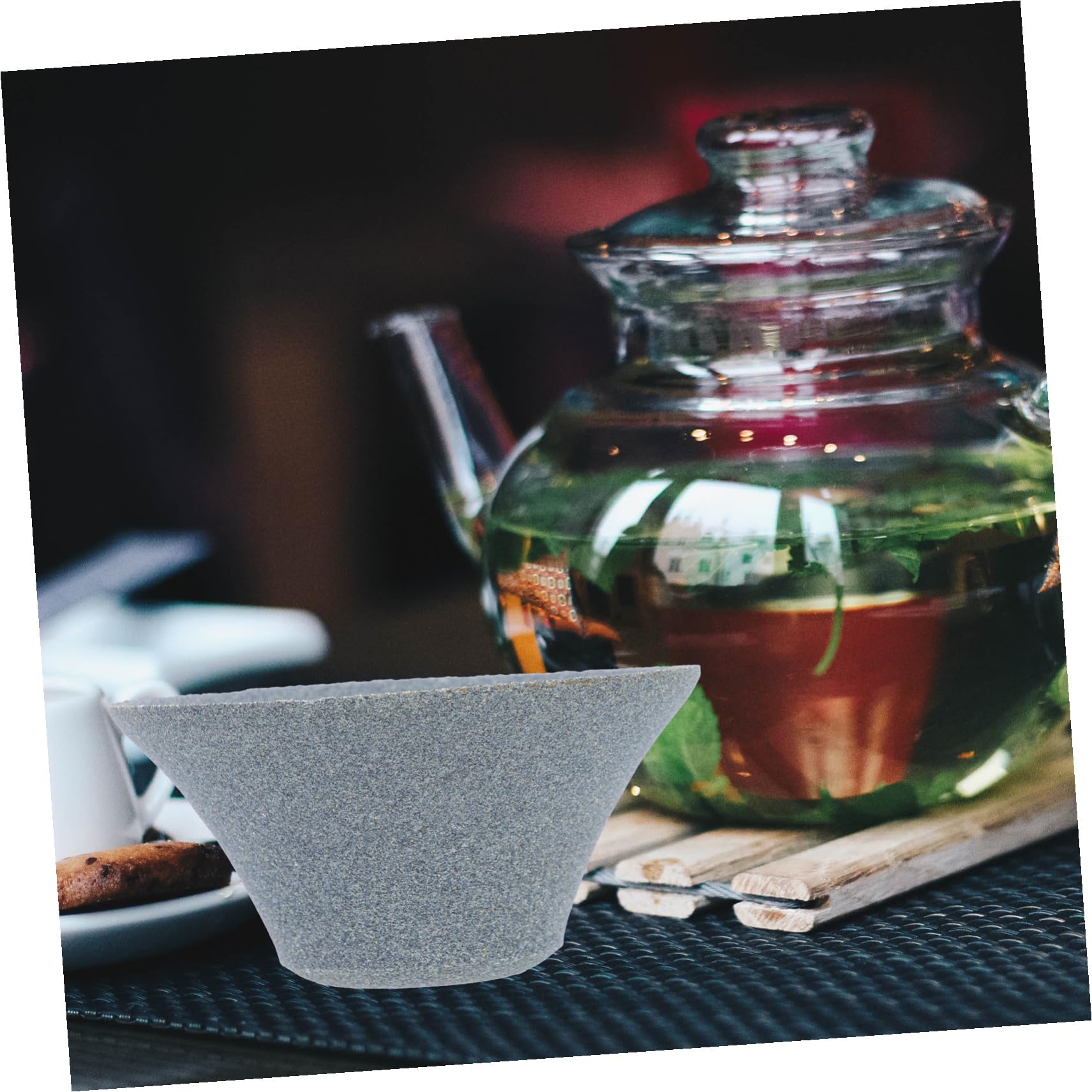 Homoyoyo 2 Pièces Filtre à Thé Céramique avec Invisibles Passoire pour Tasse Infuseur Pratique pour Maison et Bureau Filtre à Thé et Café