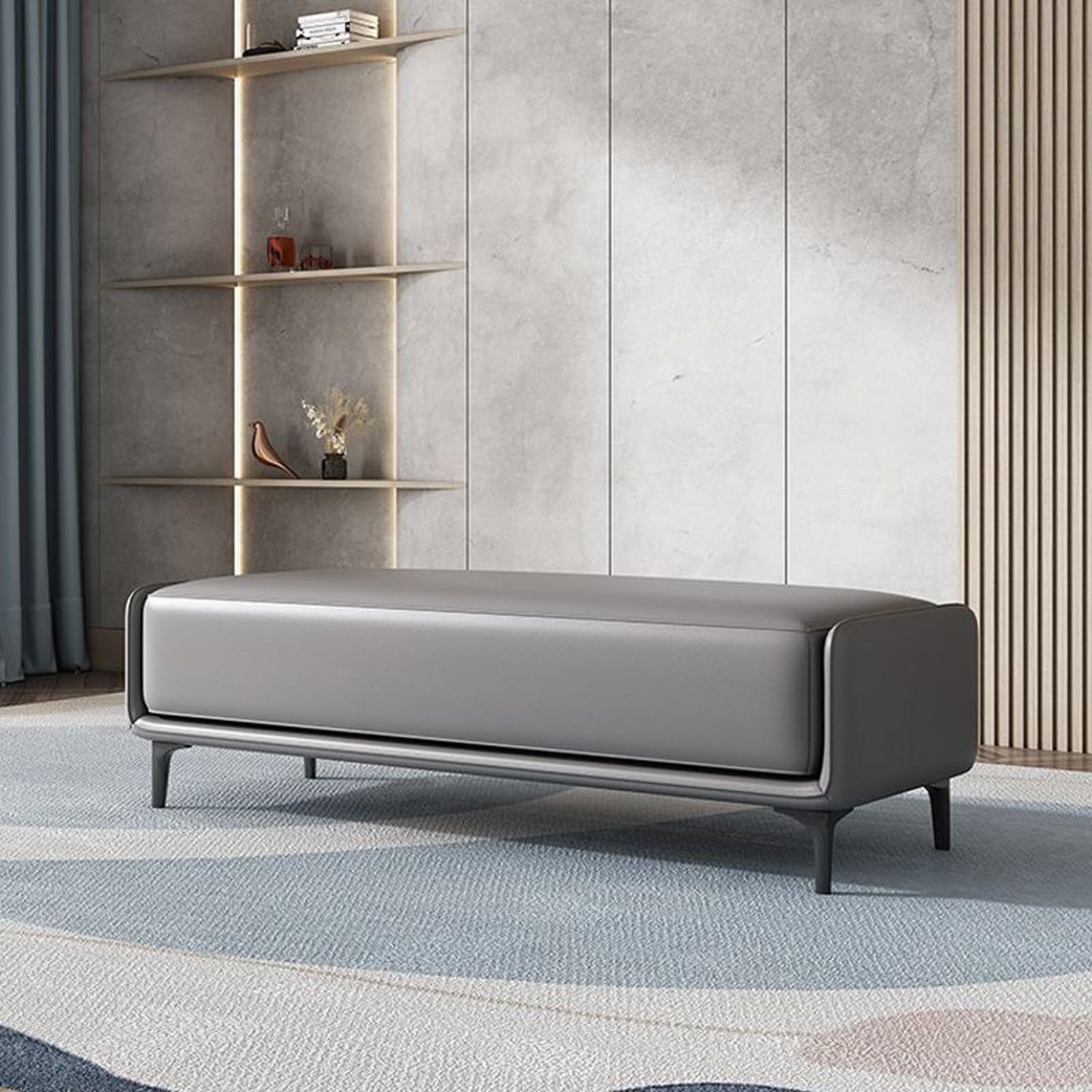Banquette moderne en cuir capitonn&eacute; pour d&eacute;corer votre chambre