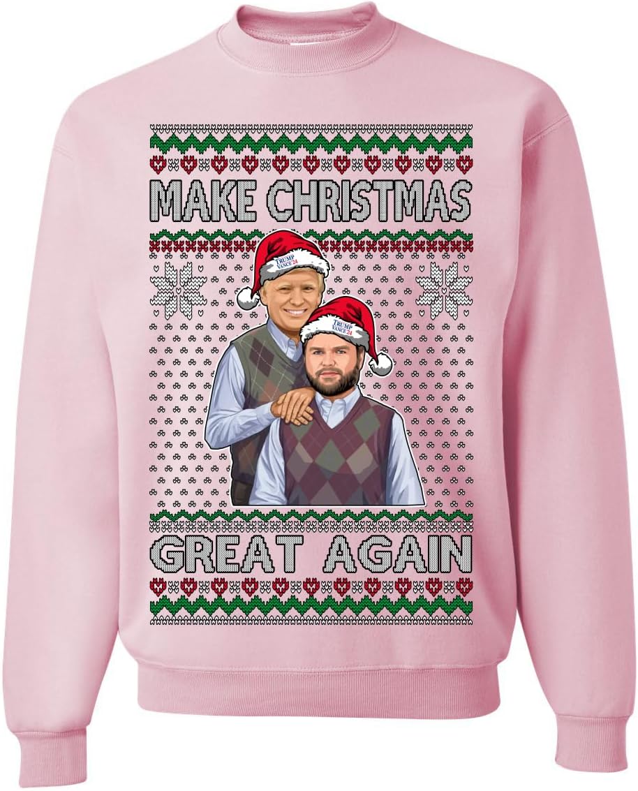 Wild Bobby Make Christmas Great Again Vance 2024 Movie Parody Ugly Christmas Sweater Crewneck Sweatshirt