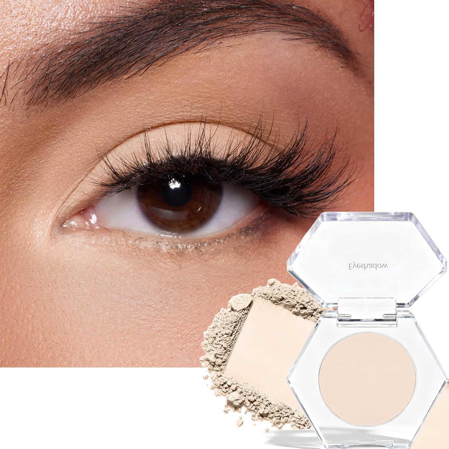 Beige Matte Eyeshadow - Neutral Pressed Powder for Makeup