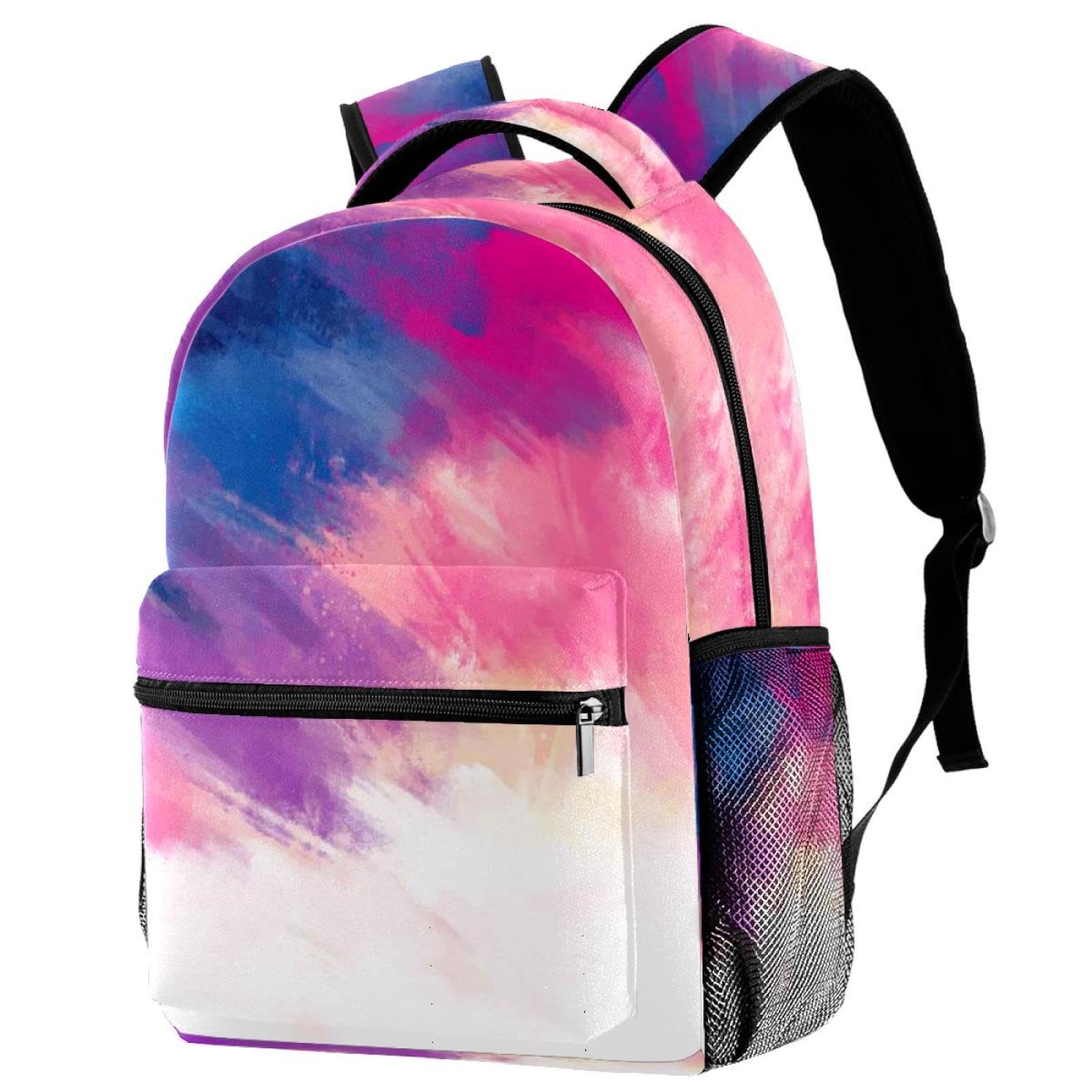 Sac à dos dégradé de rose multicolore au design original pour adolescents - 7