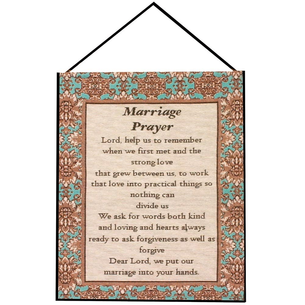 Manual Woodworker Inspirational Collection Wall Hanging with Frame, Marriage Prayer, 13 X 18-Inch