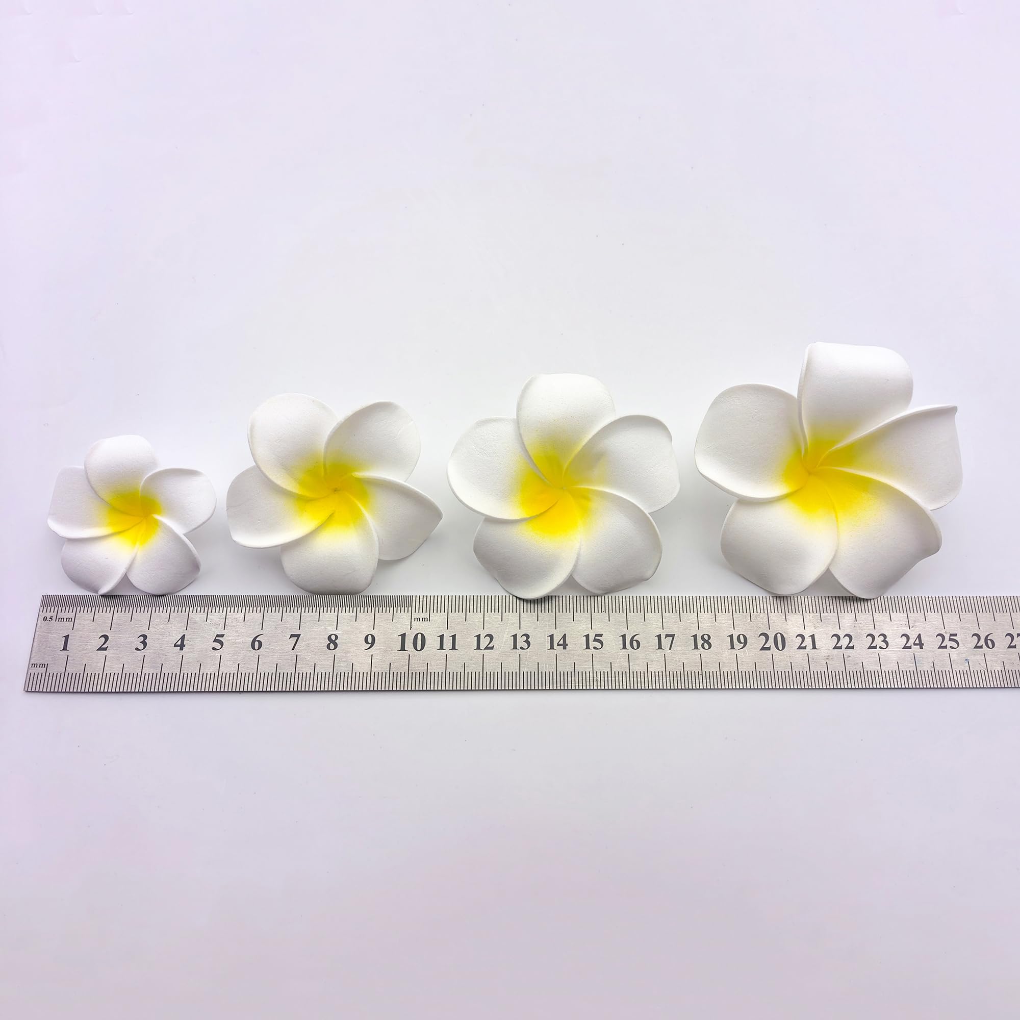 100 szt., 7 cm, biała pianka, hawajskie Frangipani, sztuczne płatki kwiatów plumerii, do spinek do włosów, czapki, czapki, panny młodej, domu, na ślub, plażę, dekoracje imprezowe