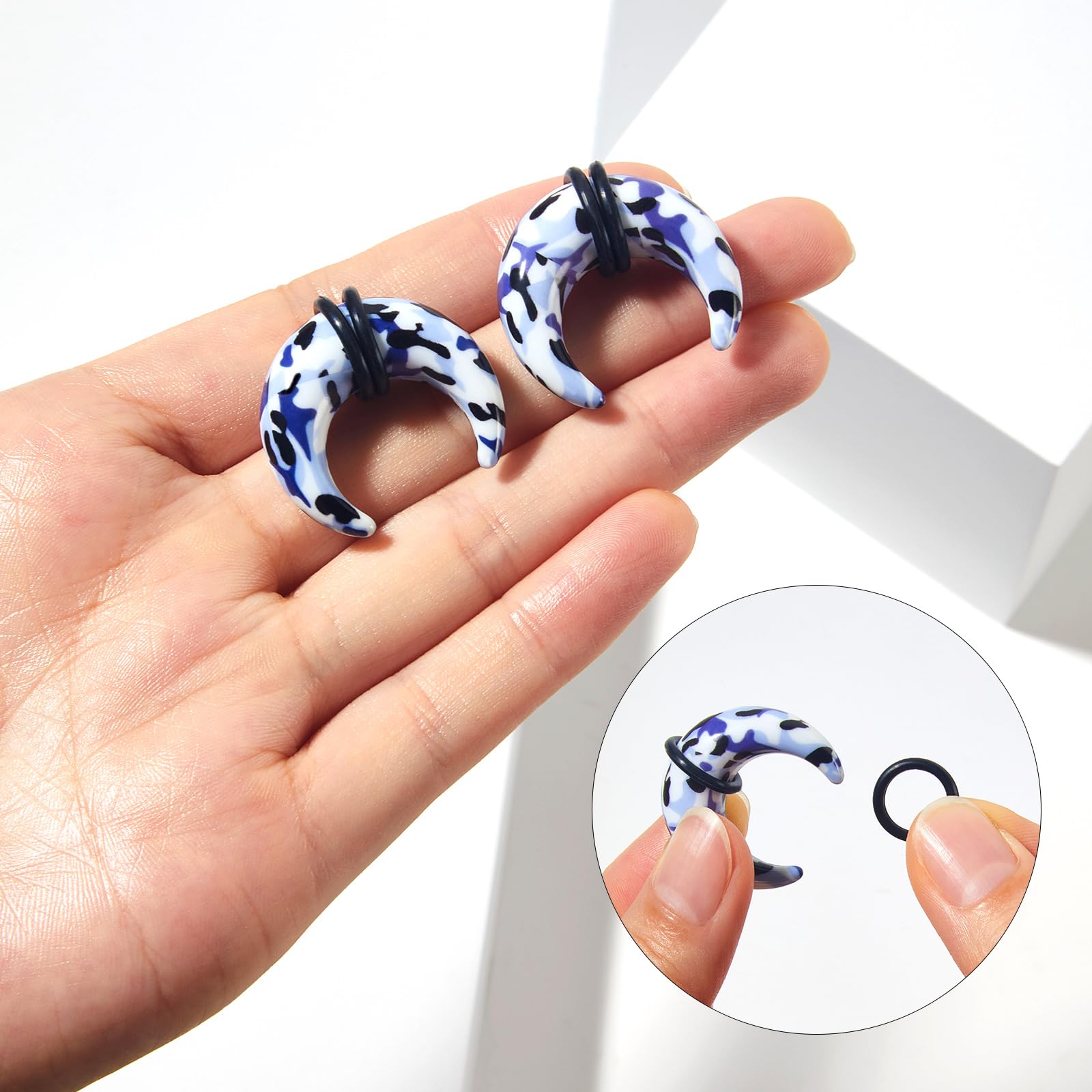Longbeauty Arcyl - Juego de dilatadores de caracol, 1,6-10 mm, para piercing de oreja, dilatación
