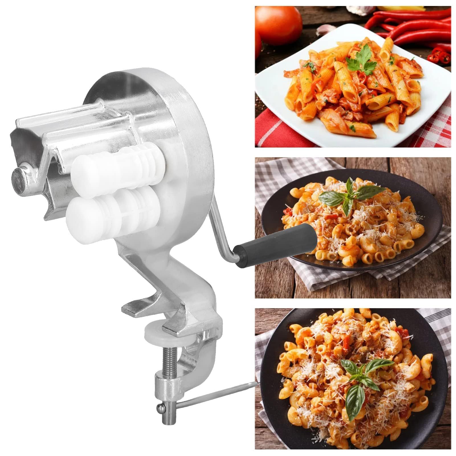 Nudelmaschine für frische Pasta, tragbarer Cavatelli & Gnocchi Maker mit einstellbarer Dicke, machen Spaghetti, Fettuccine, Nudeln zu Hause