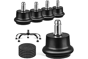 Bell Glides Rolling Chair Stopper Replacement Office Chair or Stool Swivel Caster...
