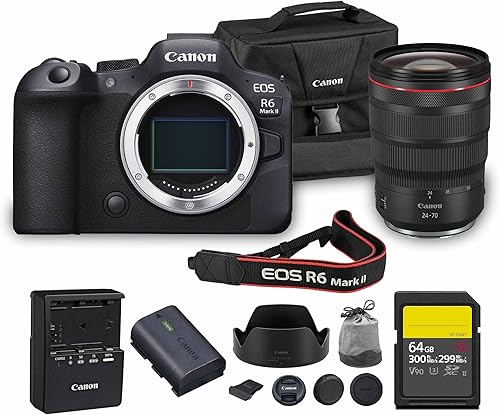 Miniatura 13 de Kit de cámara sin espejo Canon EOS R6 Mark II con lente RF de 24-105 mm f/4 | 24.2MP de fotograma completo, 4K 60fps, Dual Pixel CMOS AF II, para