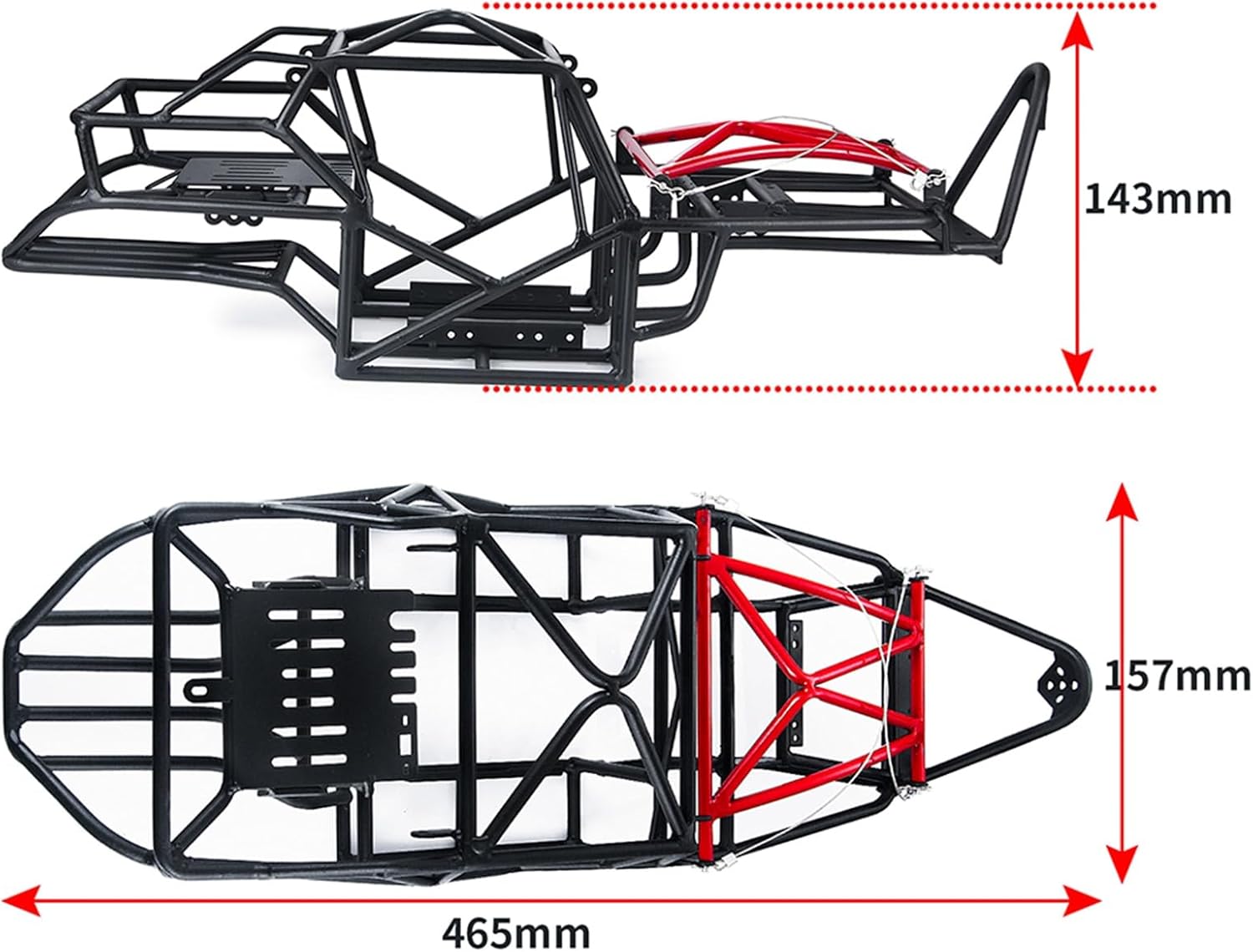 RC Car Metal Chassis Body Roll Cage Full Tube Frame for Wraith 90018 59924 1/10 RC Crawler Truck Upgrade Parts