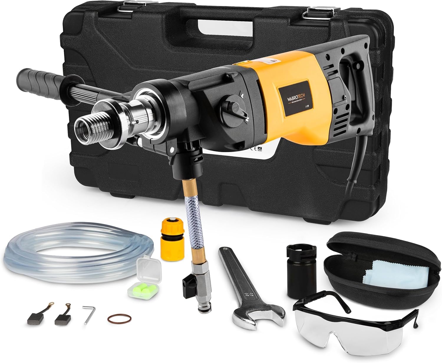 Carotatrice Manuale con Micropercussione 1900 W - Carotatricee Diamantata 2340 GIRI/MIN - Carotatrice 6 kg a Mani Libere con 2 Ingranaggi per Carotaggio a Umido e a Secco Ø 22-202 mm