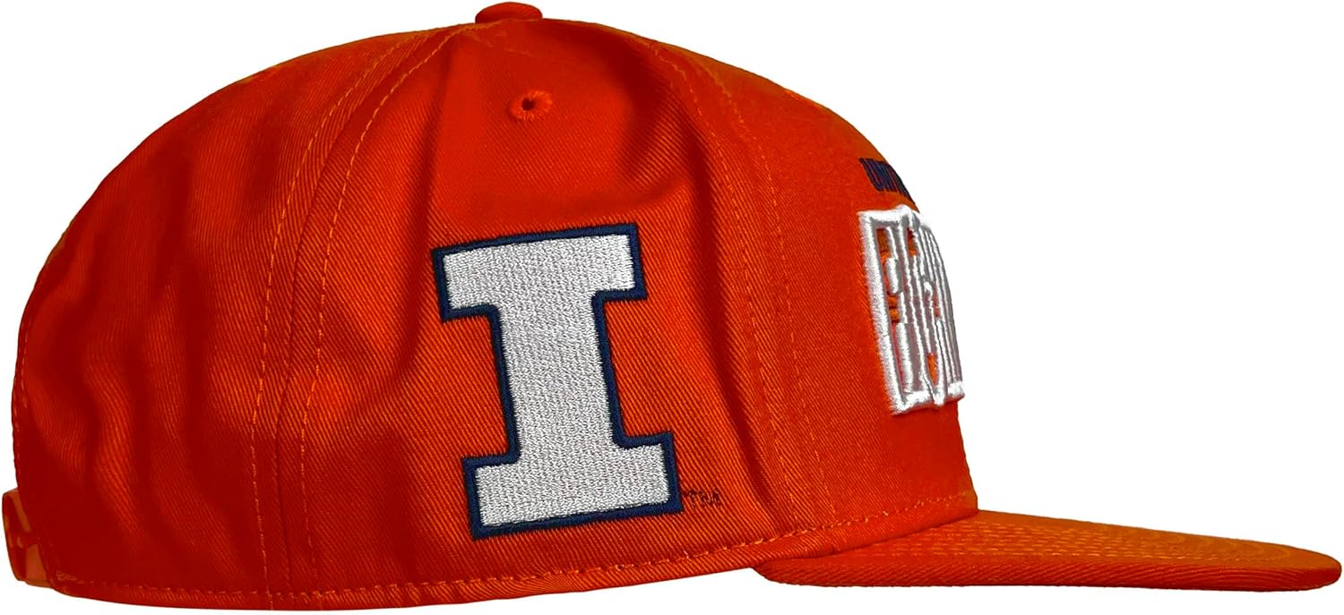 Official Collegiate Adjustable Snapback Flat Brimmed 6 Panel Hat - Gradient Team Collection
