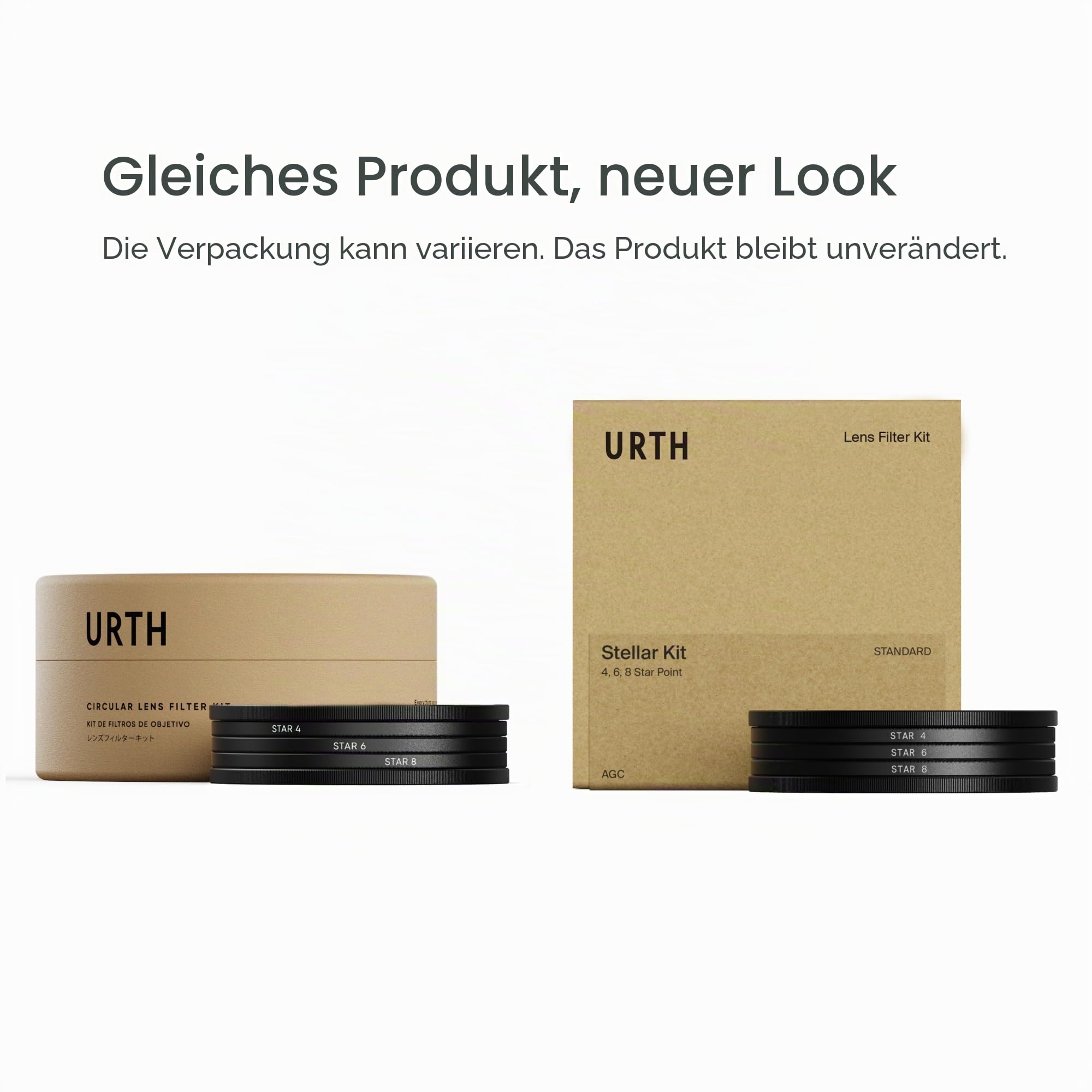 Urth 58 mm 3-in-1 Star Lens Filter Kit 4,6,8-Punkte — Stellar Filterset, Starburst-Effekte, mehrlagig nanobeschichtete Kamerafilter für optimierte filmische Fotografie